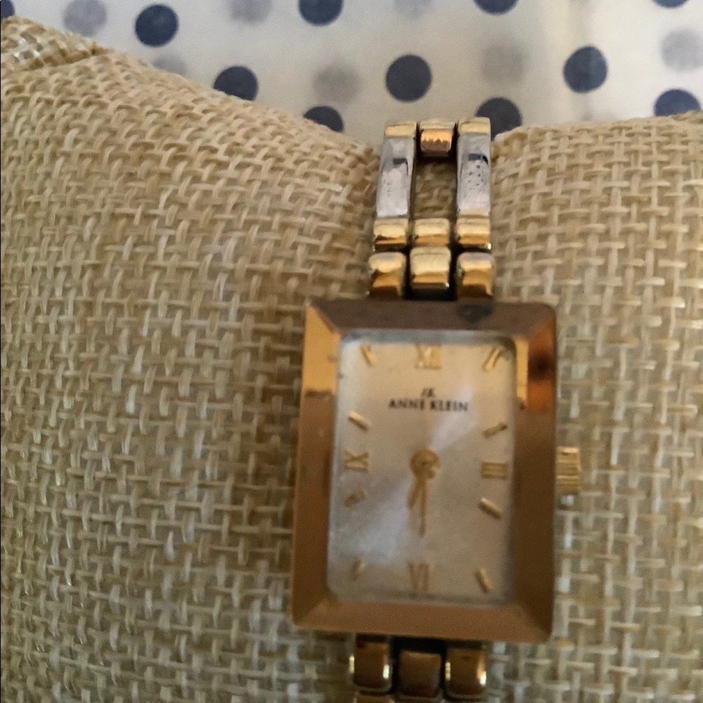 Gold tone watch
